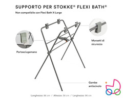 Stokke Flexi Bath (White) + Supporto per neonati + Supporto per Flexi Bath