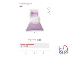 Lettino Pali MyLove+set letto+velo